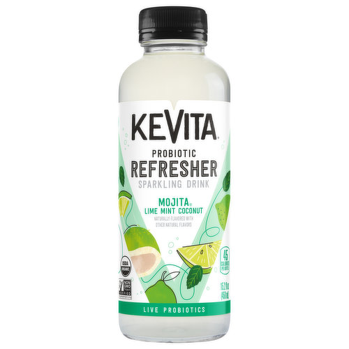 KeVita Kevita Mojita Sparkling Probiotic Drink Lime Mint Coconut 15.2 Fl Oz