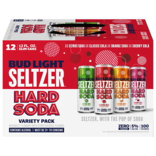 Bud Light Seltzer, Hard Soda, Variety Pack