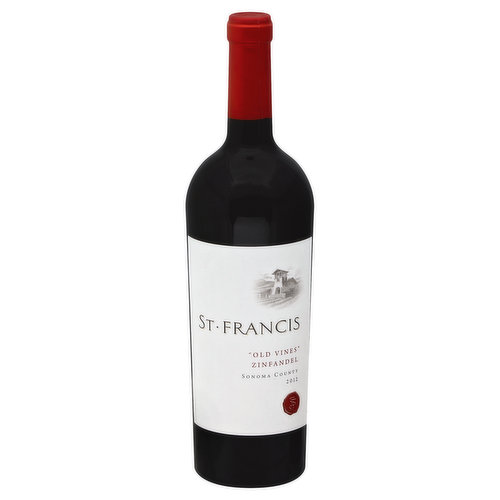 ST FRANCIS Zinfandel, Old Vines, Sonoma County, 2012