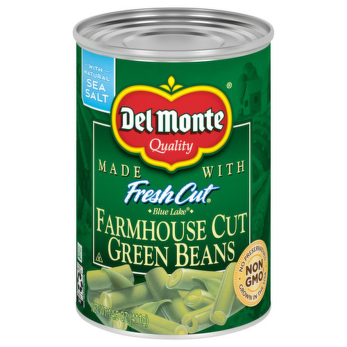 Del Monte Green Beans, Farmhouse Cut, Blue Lake