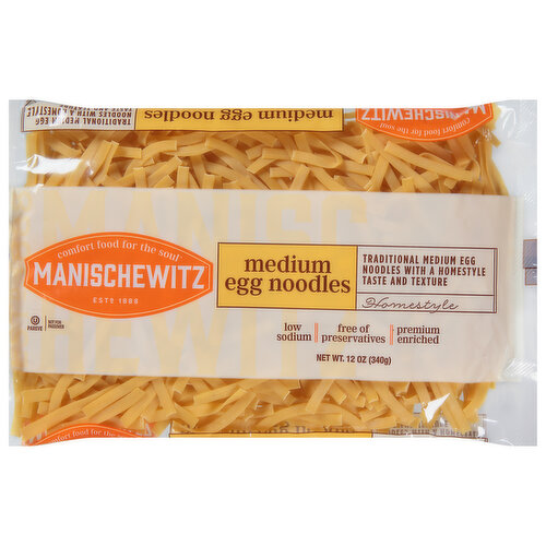 Manischewitz Egg Noodles, Homestyle, Medium