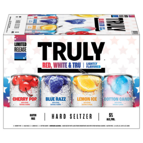 Truly Hard Seltzer, Red, White & Tru, Assorted
