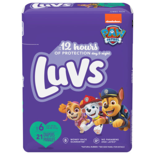 Luvs Diapers, Paw Patrol, 1 (8-14 lb), Jumbo Pack