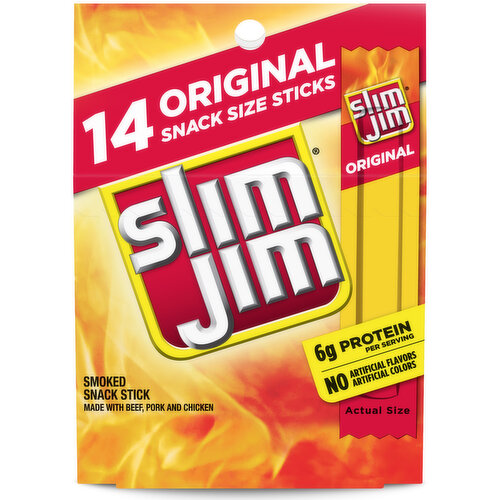 Slim Jim Original Smoked Snack Sized Sticks