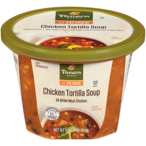 Panera Bread Chicken Tortilla Soup, 16 OZ Soup Cup (Gluten Free)