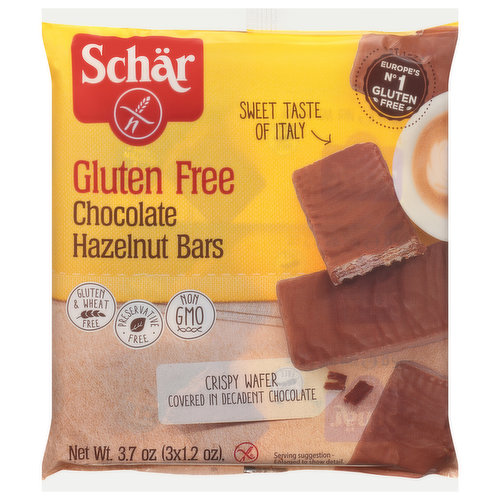 Schar Bars, Gluten Free, Chocolate Hazelnut