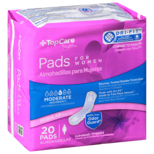 TopCare Pads, Regular, Moderate - FRESH by Brookshire's