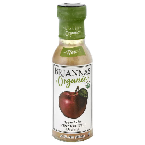 Briannas Dressing, Organic, Apple Cider Vinaigrette