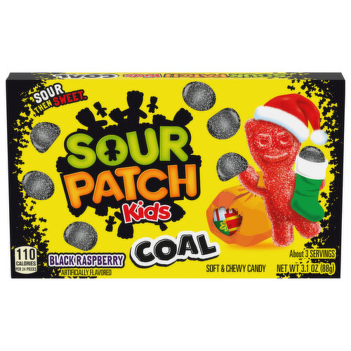 Sour Patch Kids Candy, Soft & Chewy, Black Raspberry, Coal