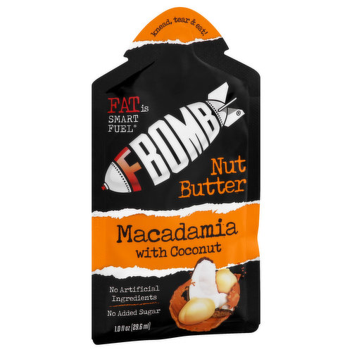 FBOMB Nut Butter, Macadamia with Coconut