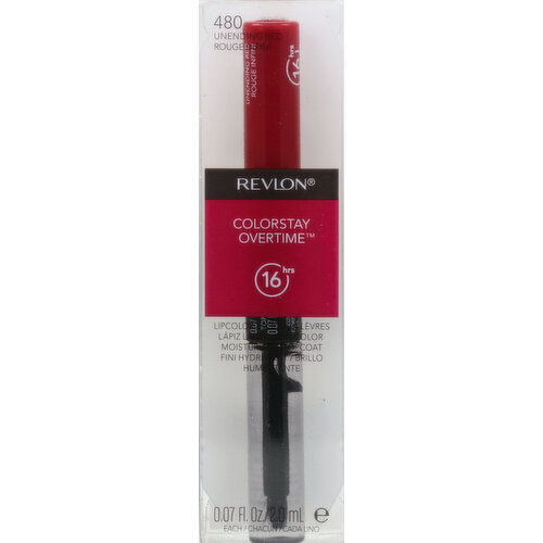 Revlon Lipcolor, Moisturizing Topcoat, Unending Red 480