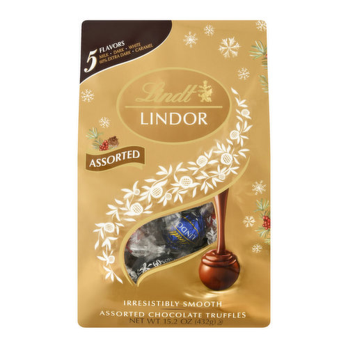 Lindt Truffles, Milk Chocolate, Milk with White - 2 truffles, 0.8 oz