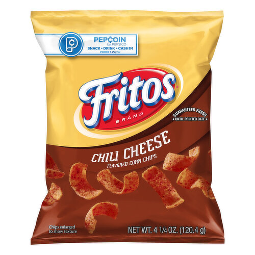 Fritos Corn Chips, Flavored, Chili Cheese