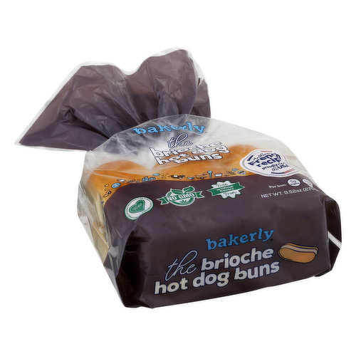 Bakerly Hot Dog Buns, Brioche