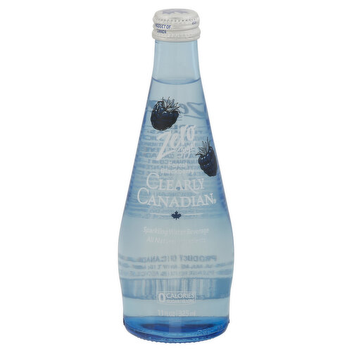 Clearly Canadian Sparkling Water Beverage, Zero Sugar, Forest Blackberry