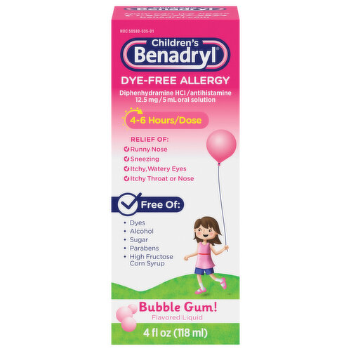 Benadryl Allergy Dye Free Bubble Gum