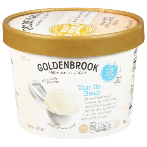 Goldenbrook Ice Cream, Premium, Vanilla Bean