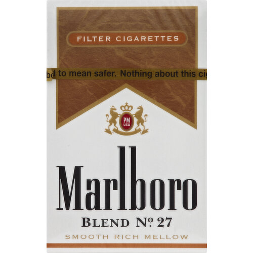 Marlboro Cigarettes, Filter, Blend No. 27, Flip-Top Box