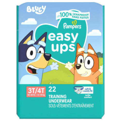 Pampers Training Underwear, Bluey, 3T-4T (30-40 lb)