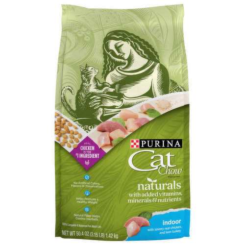 Cat Chow Hairball, Healthy Weight, Indoor, Natural Dry Cat Food, Naturals Indoor