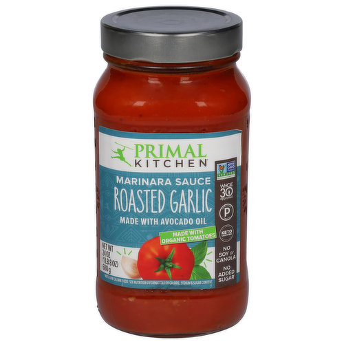 Primal Kitchen Marinara Sauce, Roasted Garlic - 24 oz