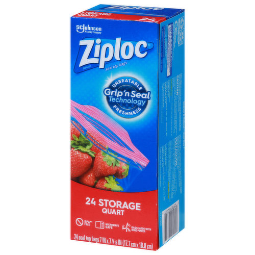 Ziploc Storage Bags Quart