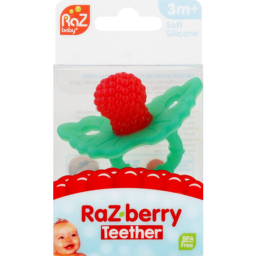 RaZbaby Teether, Raz-Berry, Silicone, Soft