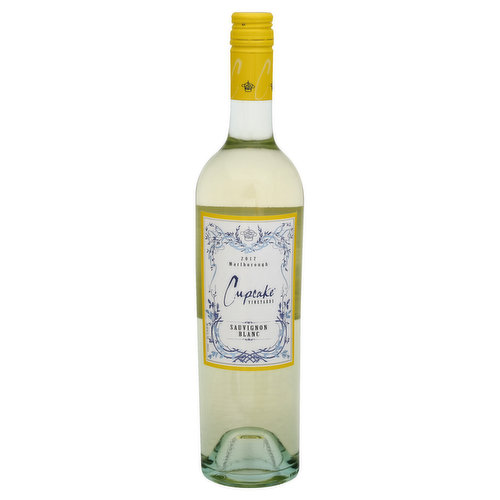 Our vineyard works hard to bring you the zestiest, most refreshing Sauvignon Blanc from the cool Marlborough Valley. Here the grapes mature slowly, giving them complexity and a vibrant zing, reminiscent of a lemon chiffon cupcake. The aromas are integrated, delighting the senses with flavors of Meyer lemons, Key limes and a finish that awakens the appetite. Serve chilled with oysters on the half shell or with a rich, creamy lobster risotto. Cupcake: treat today. - Jessica Tomei, Winemaker. www.CupcakeVineyards.com. Alc. 12.5% by vol. Product of New Zealand.
