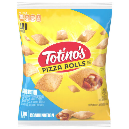 Totino's Pizza Rolls, Sausage and Pepperoni Seasoned Pork, Chicken and Beef, Combination