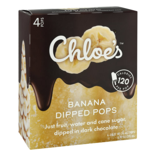 Chloe's Pops, Banana, Dipped