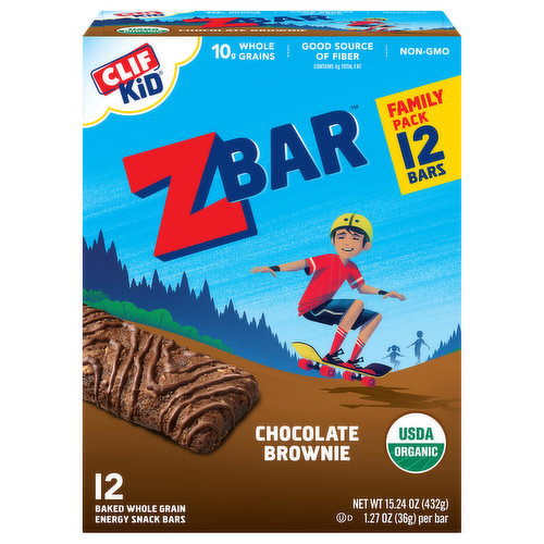 Zbar Energy Snack Bar, Chocolate Brownie, Family Pack