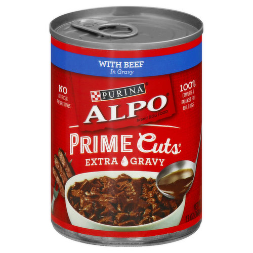 Alpo Dog Food, With Beef In Gravy