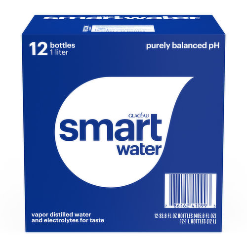 Glaceau Smartwater Bottle, 1 L.