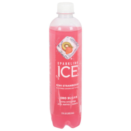 Sparkling Ice Sparkling Water, Zero Sugar, Kiwi Strawberry Flavored