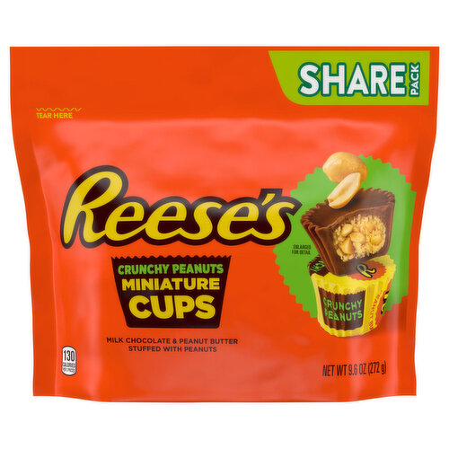 Reese's Miniature Cups, Crunchy Peanuts, Share Pack