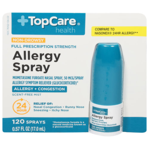 TopCare Allergy Spray, Non-Drowsy, Full Prescription Strength, 50 mcg