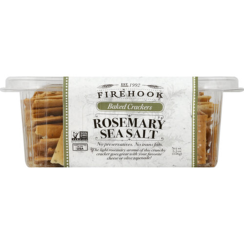 Firehook Crackers, Baked, Rosemary Sea Salt