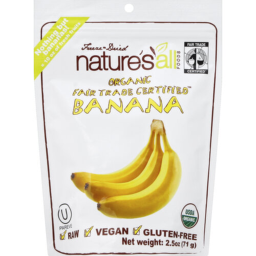 Nature's All Foods Banana, Organic, Freeze-Dried