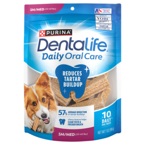 DentaLife Dog Treats, Daily, Oral Care, S/Med (20-40 Lbs)