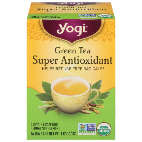 Yogi Green Tea, Super Antioxidant, Tea Bags