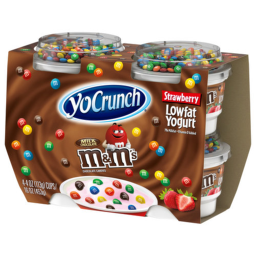 YoCrunch Lowfat Vanilla Yogurt with M&M 6 oz