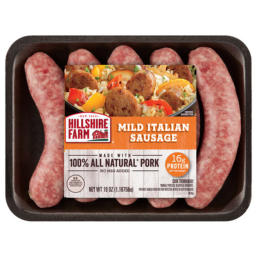 Hillshire Farm Sausage, Italian, Mild