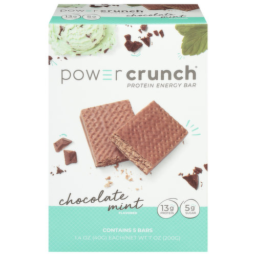 Power Crunch Protein Energy Bar, Chocolate Mint Flavored