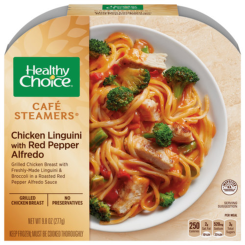 Healthy Choice Chicken Linguini with Red Pepper Alfredo