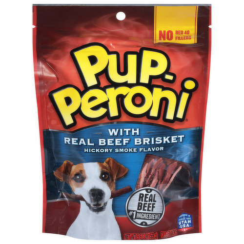 Pup-Peroni Dog Snacks, with Real Beef Brisket, Hickory Smoke Flavor