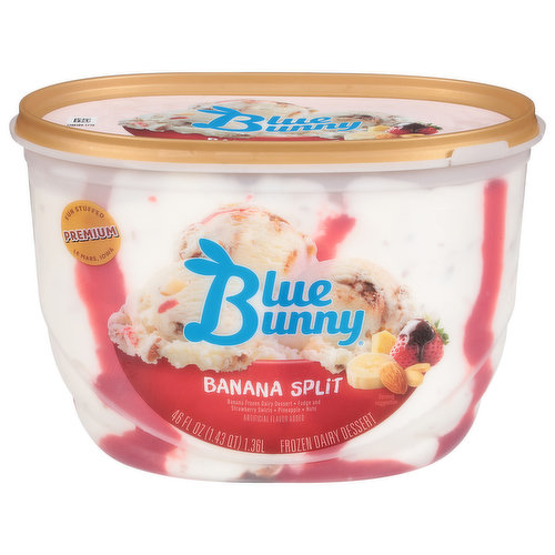 Blue Bunny Banana Split Ice Cream