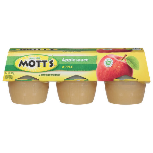 Mott's Applesauce, Apple, 6 Pack