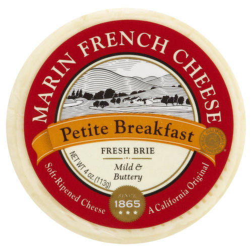 Marin French Cheese Cheese, Soft-Ripened, Petite Breakfast, Fresh Brie
