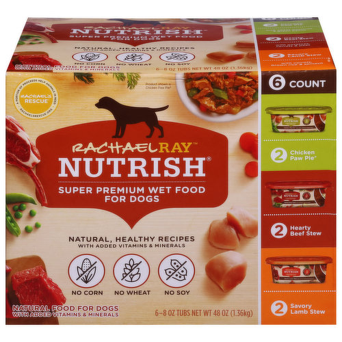 Rachael Ray Nutrish Food for Dogs, Super Premium, Wet, Variety Pack