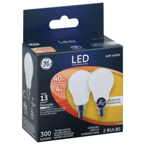 GE Soft White 40W Replacement LED A15 Light Bulb - Light Bulbs